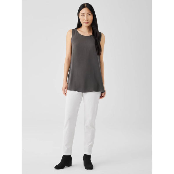 Eileen Fisher Stretch Crepe Pant in White