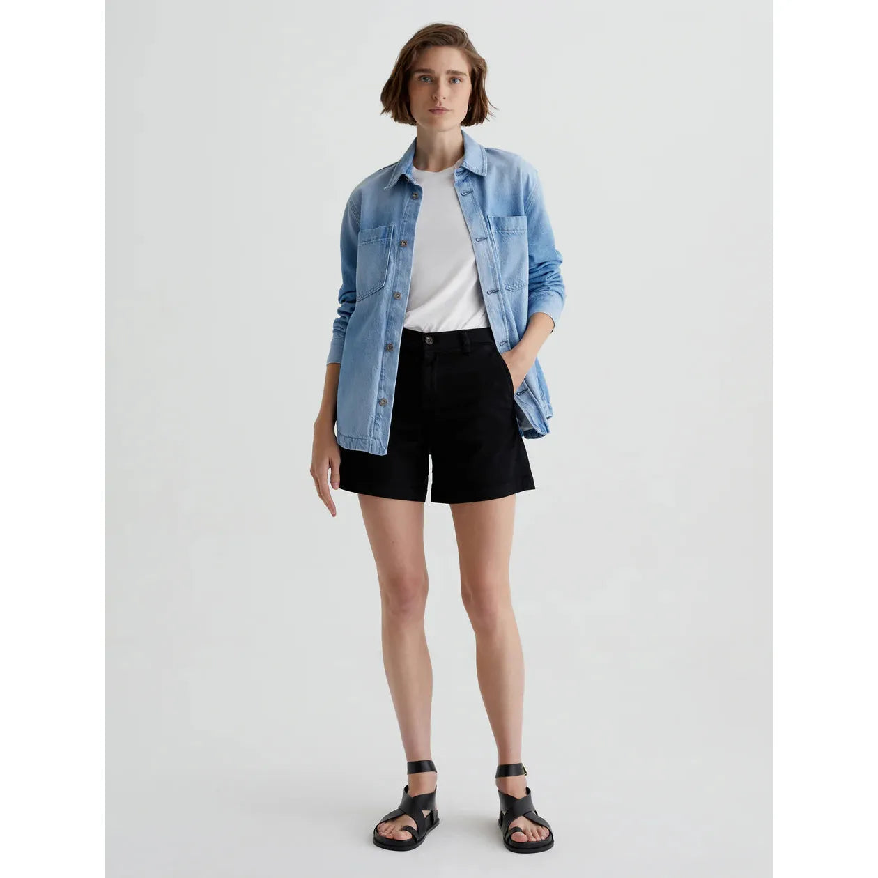 AG Jeans Jude Short in Sulphur Black