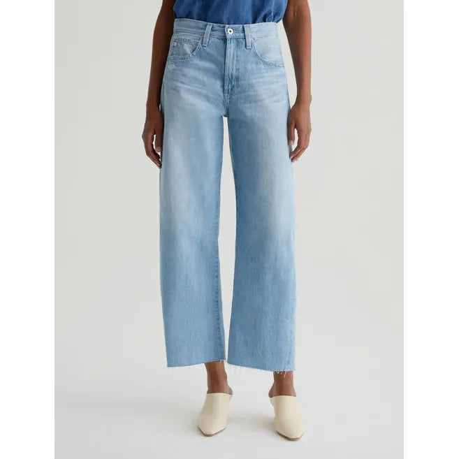 AG Jeans Hattie Crop High-Rise Barrel in Sunrise