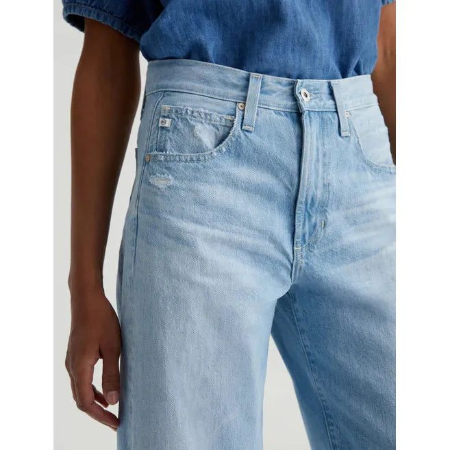 AG Jeans Hattie Crop High-Rise Barrel in Sunrise