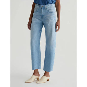 AG Jeans Hattie Crop High-Rise Barrel in Sunrise