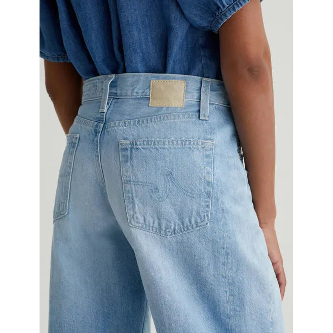 AG Jeans Hattie Crop High-Rise Barrel in Sunrise