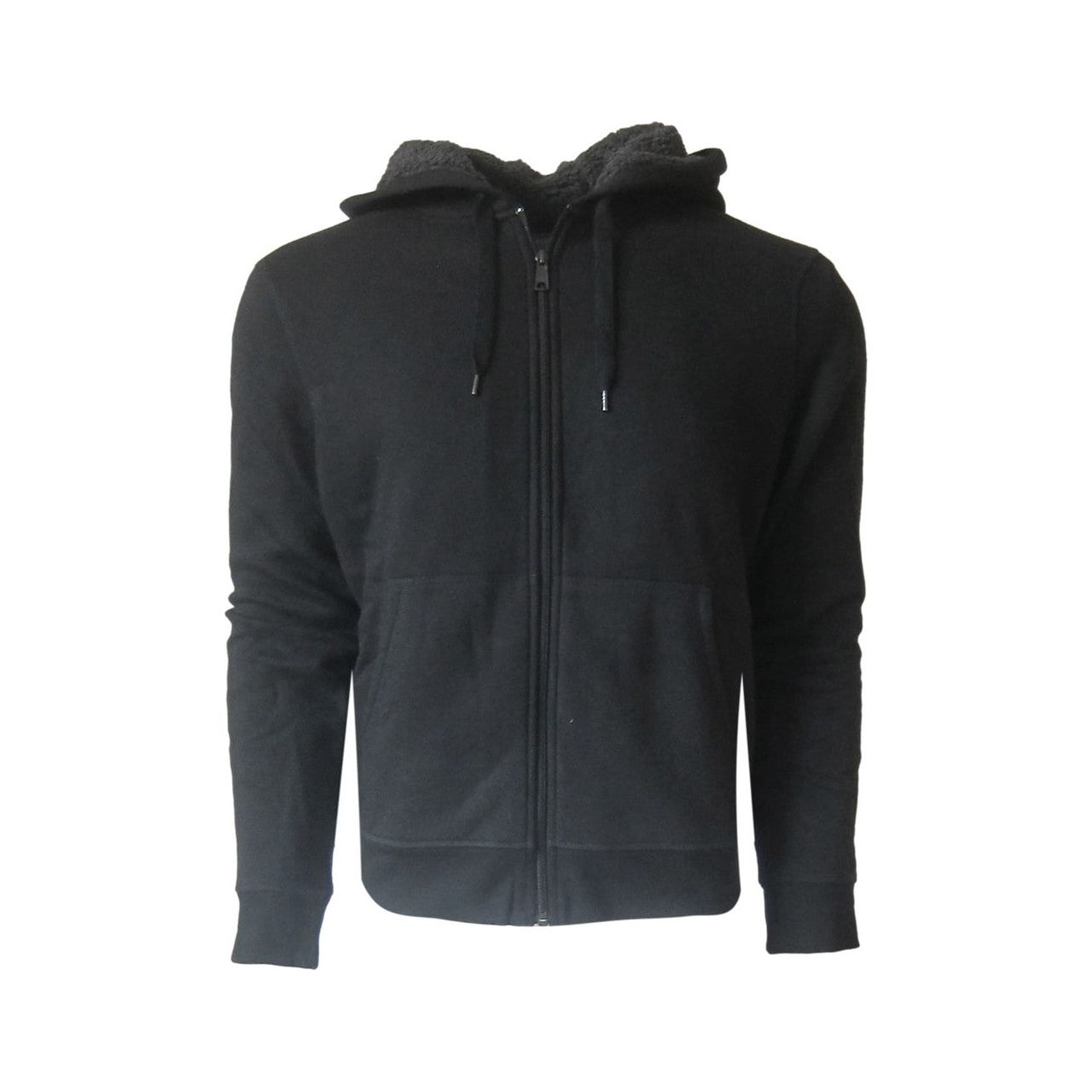 Georg Roth Black Zip Fleece with Sherpa Hoodie