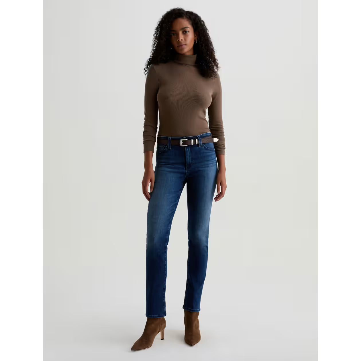 AG Jeans Mari Mid Rise Slim Straight in Epilogue
