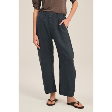Velvet by Graham & Spencer Taylor Heavy Linen Pant in Shadow