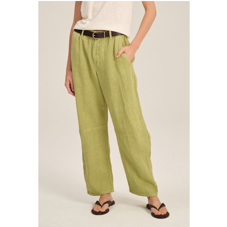 Velvet by Graham & Spencer Taylor Linen Pant in Moss