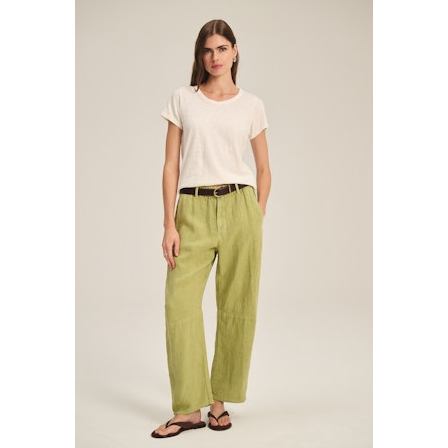 Velvet by Graham & Spencer Taylor Linen Pant in Moss