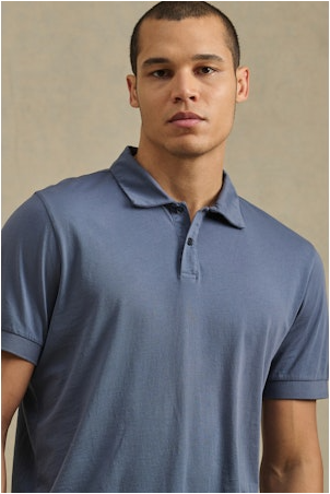 Velvetmen Arrow Polo in Shadow