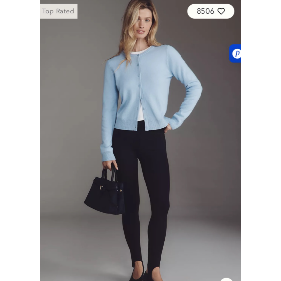 Anthropologie Cashmere Cardigan in Light Blue