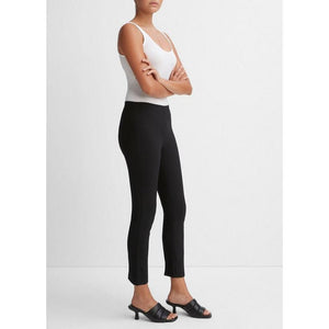 Vince Stitch Front Seam Ponte Legging in Black