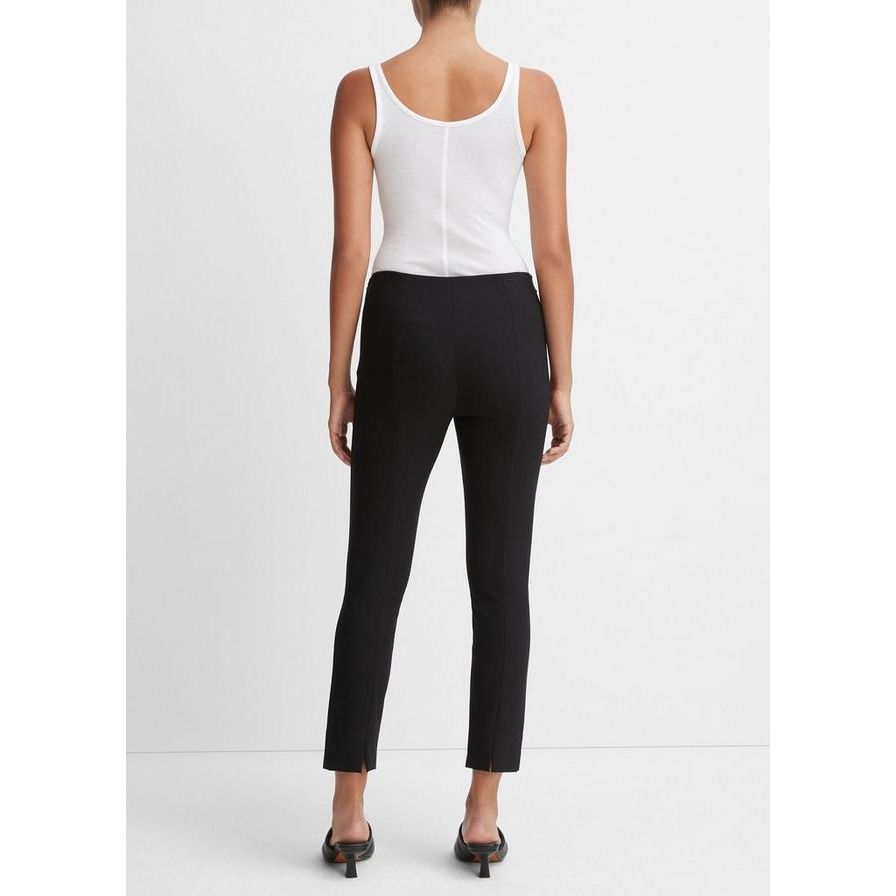 Vince Stitch Front Seam Ponte Legging in Black