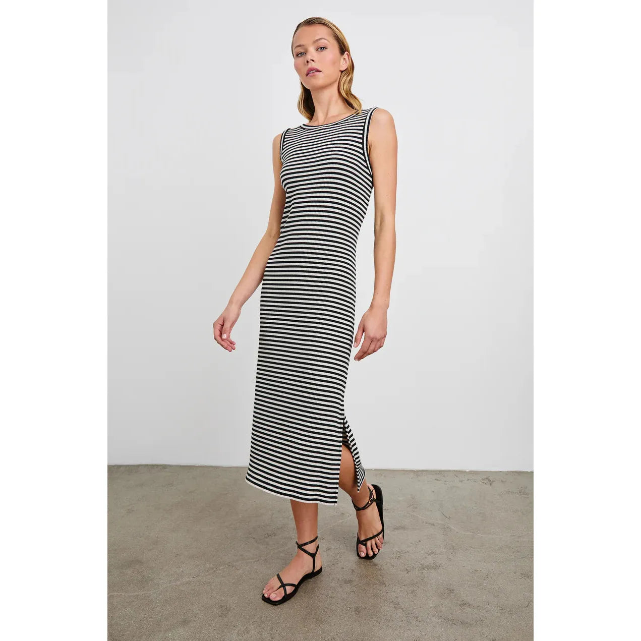 Rails Tank Dress in Black Birch Stripe