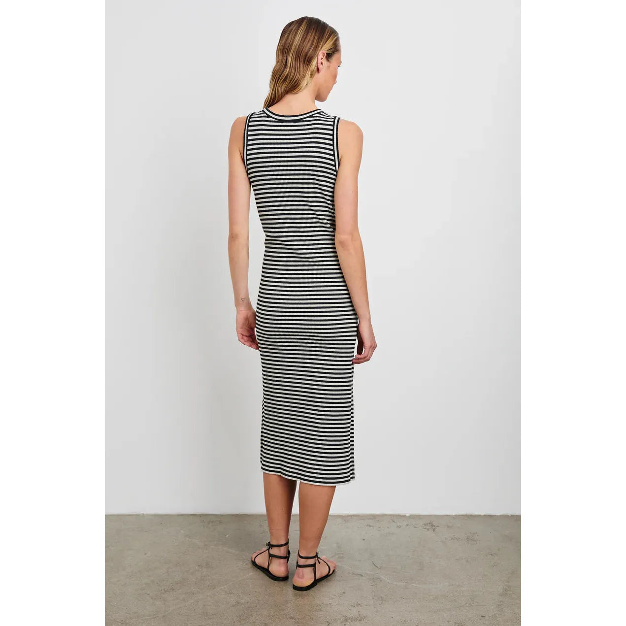 Rails Tank Dress in Black Birch Stripe