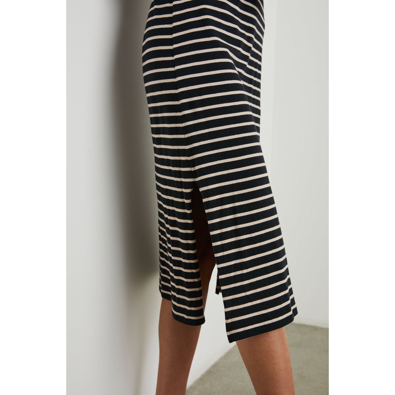 Rails Tank Dress in Black Ivory Stripe