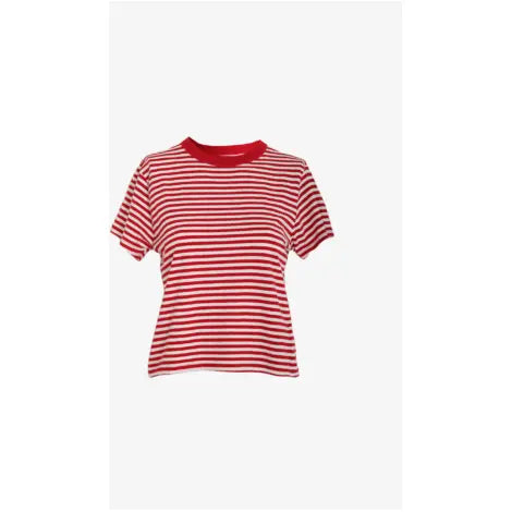 Velvet by Graham & Spencer Tash Stripe Tee in Red