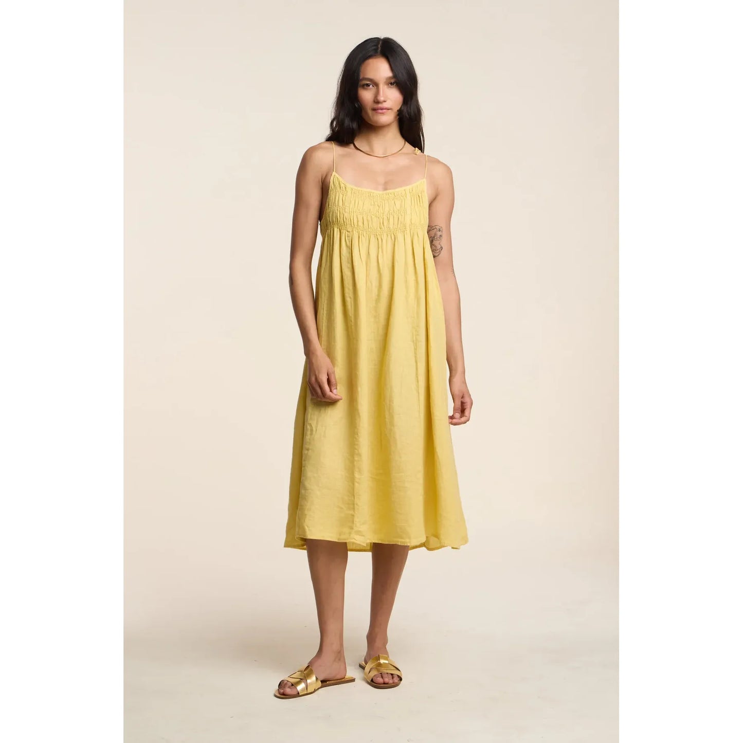Velvet by Graham & Spencer Teresa Linen Dress in Sun