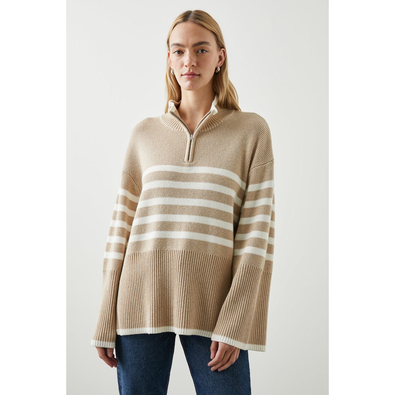 Rails Tessa Sweater in Sand Stripe