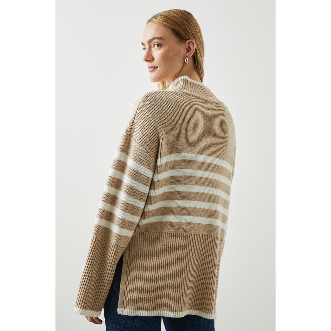 Rails Tessa Sweater in Sand Stripe