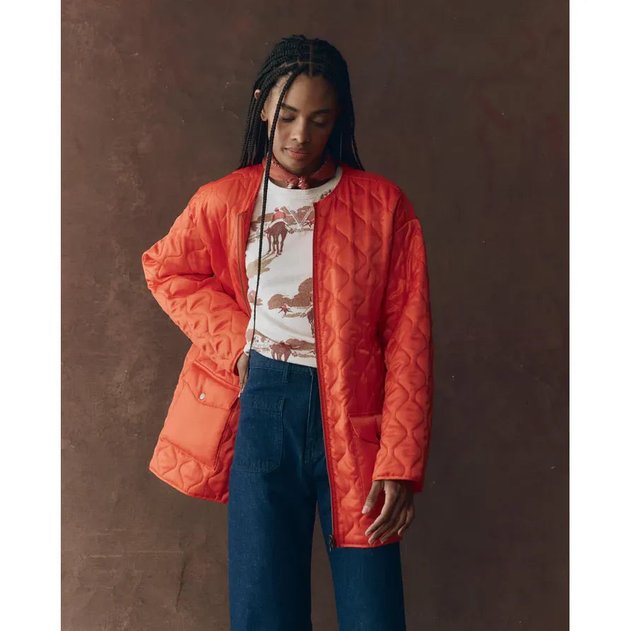 The Great Reversible Quilted Liner Parka in Army