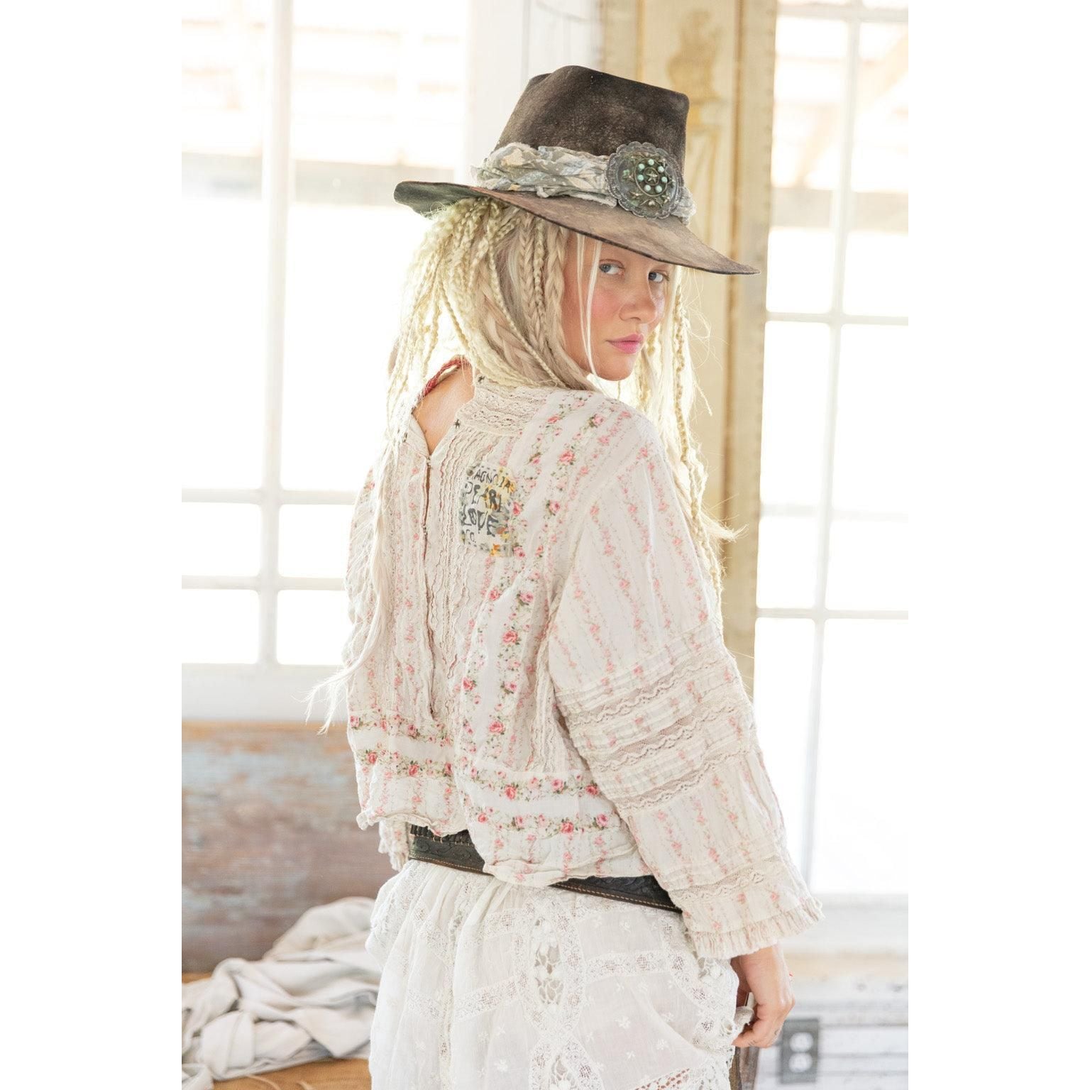 Magnolia Pearl Floral Raelle Blouse in Rosalina
