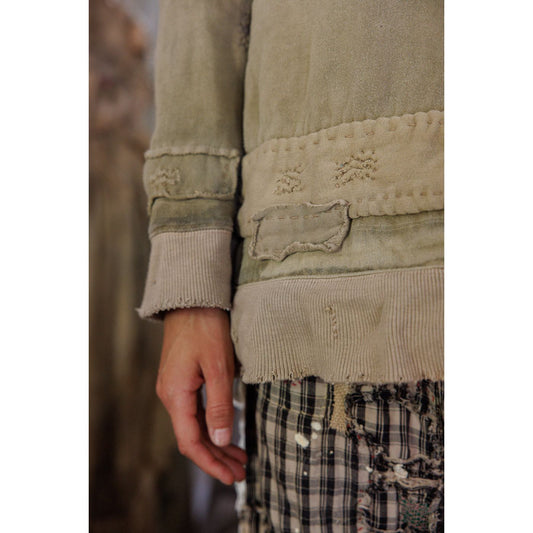 Magnolia Pearl Fleece Riehl Henley in Aged