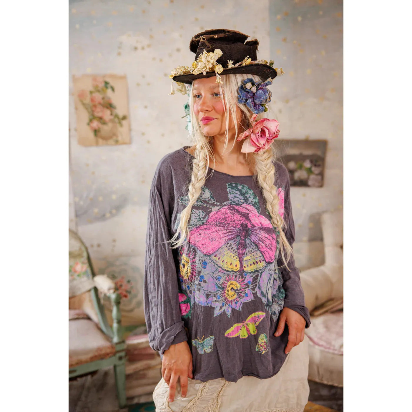 Magnolia Pearl Flor De La Pasion Viggo Tee in Ozzy 2238