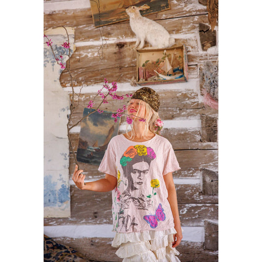 Magnolia Pearl Frida Art Is The Remedy Tee in Lychee Blossom