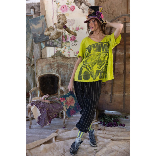 Magnolia Pearl Venice Lover Butterfly Tee in Yellow Plum