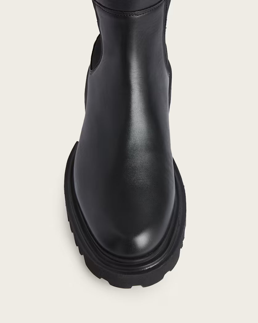 Consignment047 All Saints Maeve Leather Knee High Boots Size 39