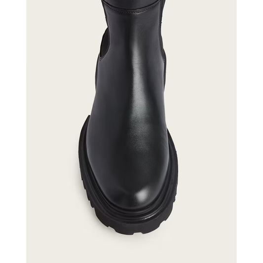Consignment047 All Saints Maeve Leather Knee High Boots Size 39