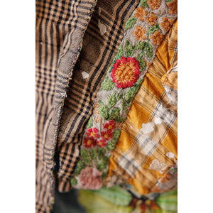 Magnolia Pearl Patchwork Andriy Vest in Madras Yellow 084