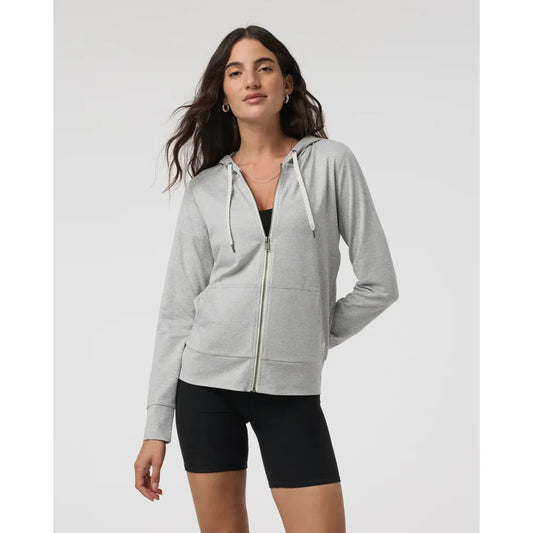 Vuori Halo Performance Hoodie 2.0 in Pale Heather Grey