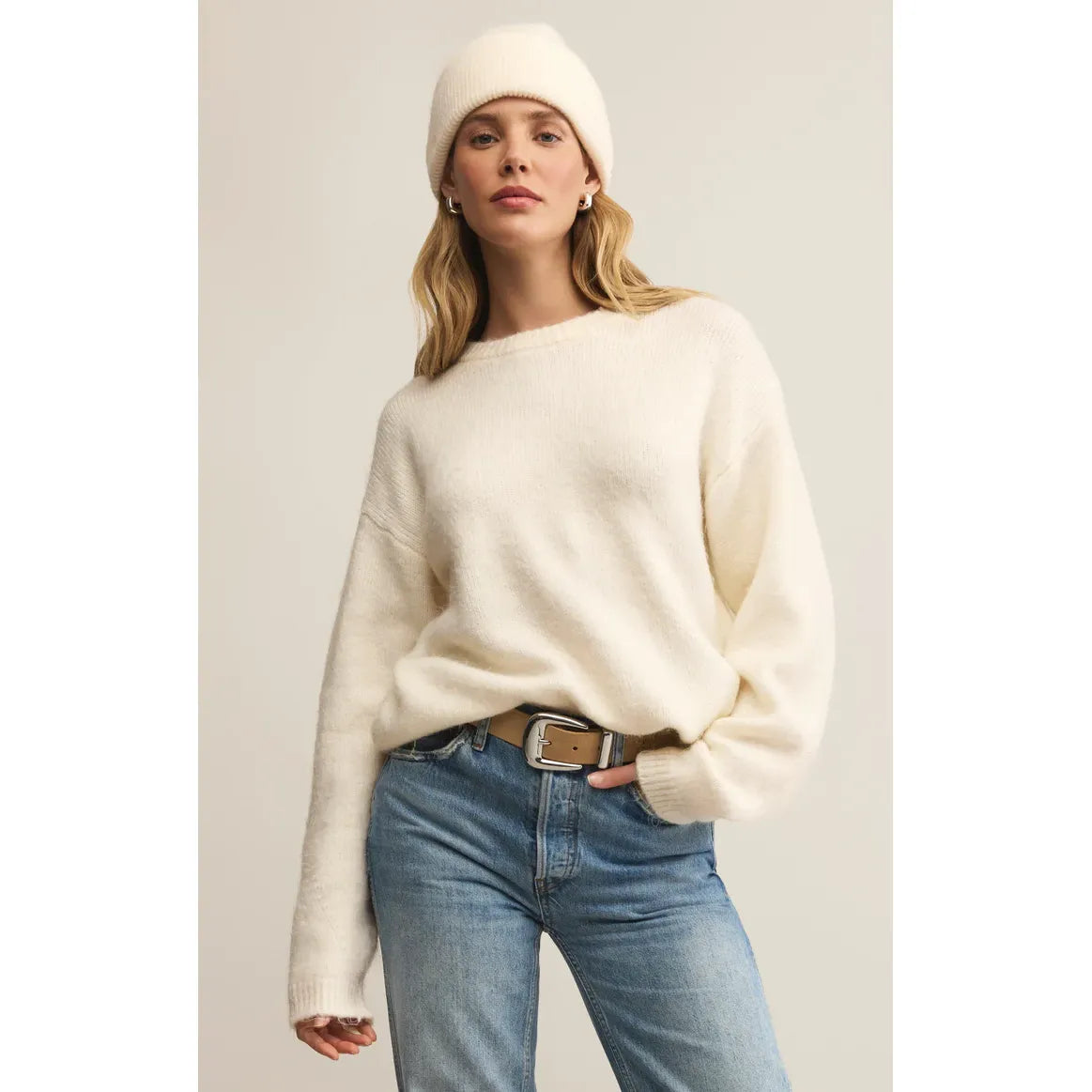 Z Supply Glacier Beanie in Warm White