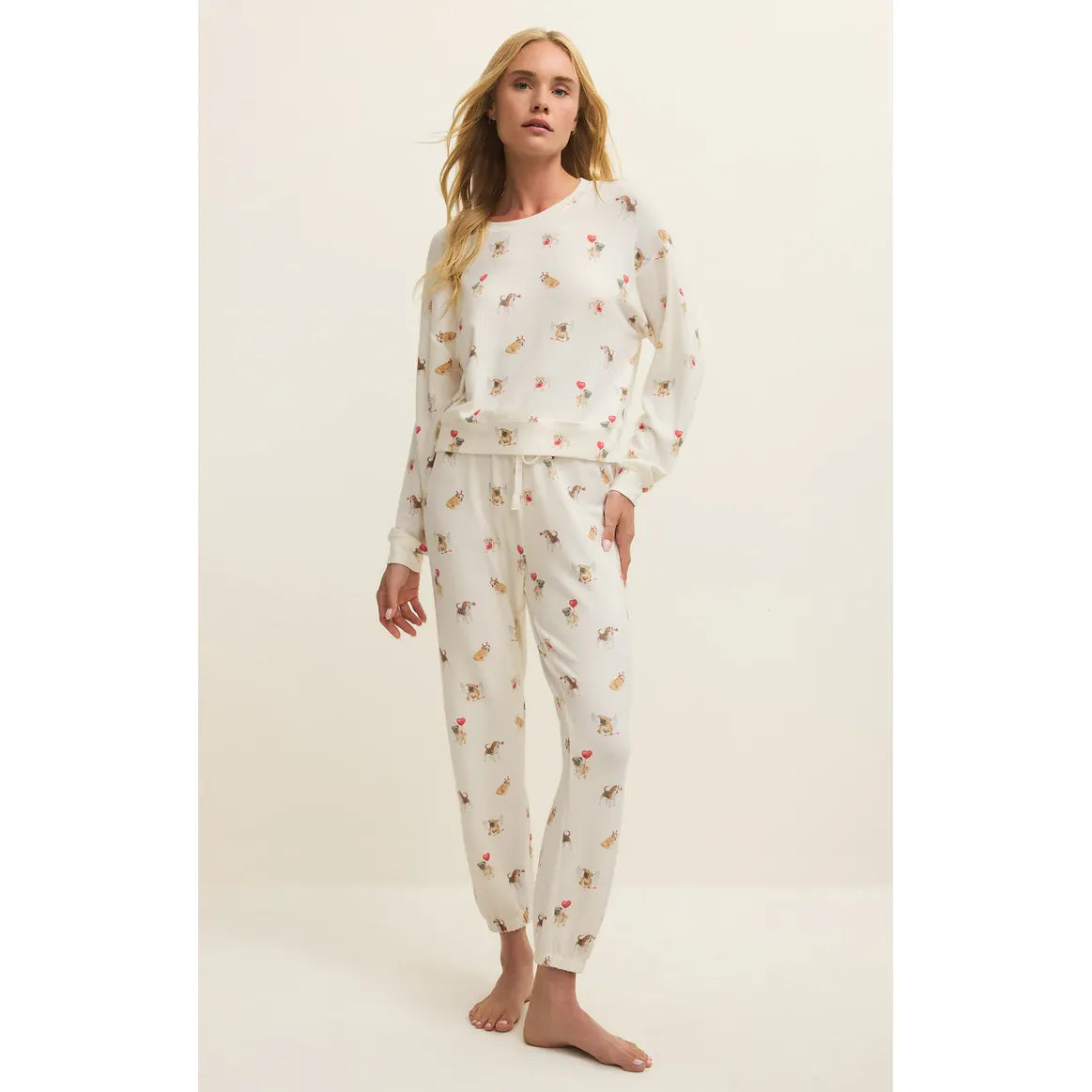 Z Supply Bisous Love Pup Top in Vanilla Ice