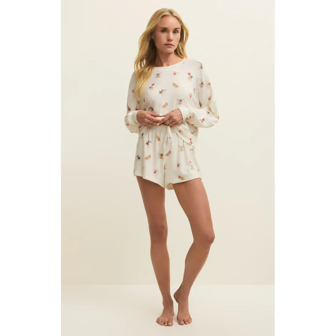 Z Supply Bisous Love Pup Top in Vanilla Ice