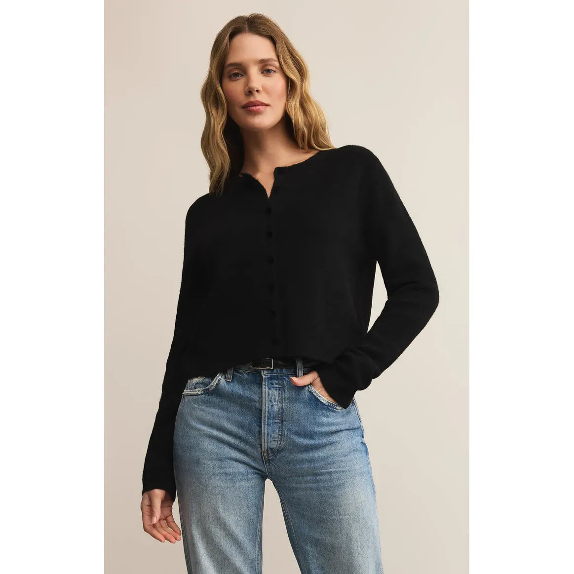 Z Supply Medina Cozy Cardigan in Black