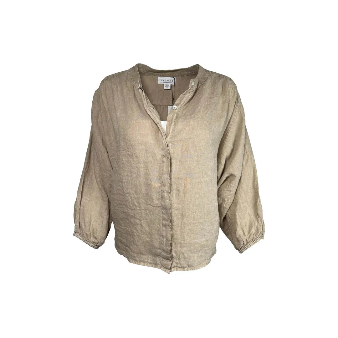 Velvet by Graham & Spencer Avis Linen Top in Autumn