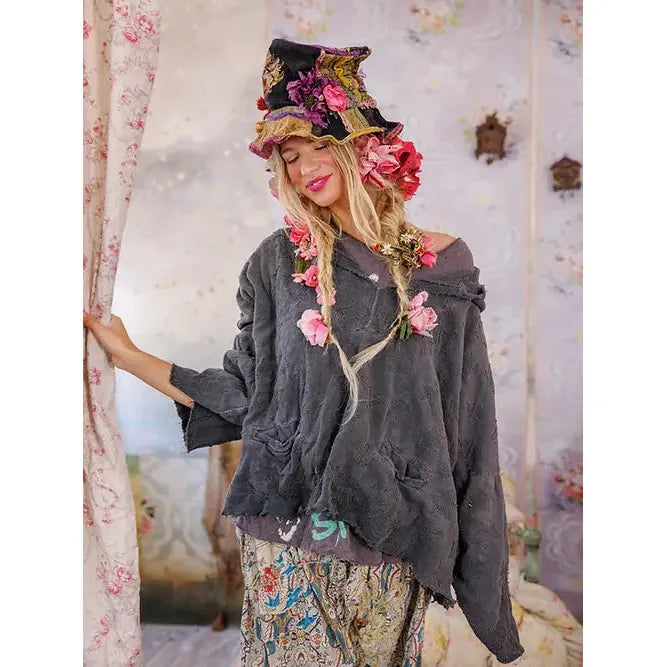 Magnolia Pearl Star Applique Fritza Hoodie in Twilight