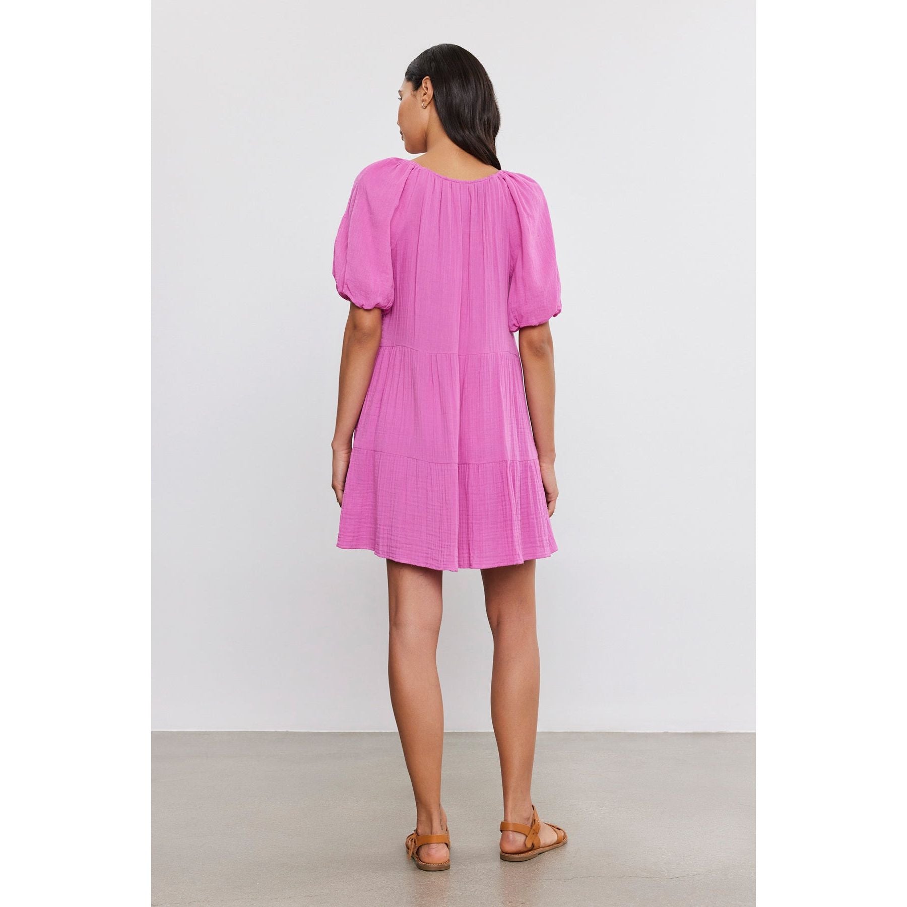 Velvet Helena Dress in Orchid