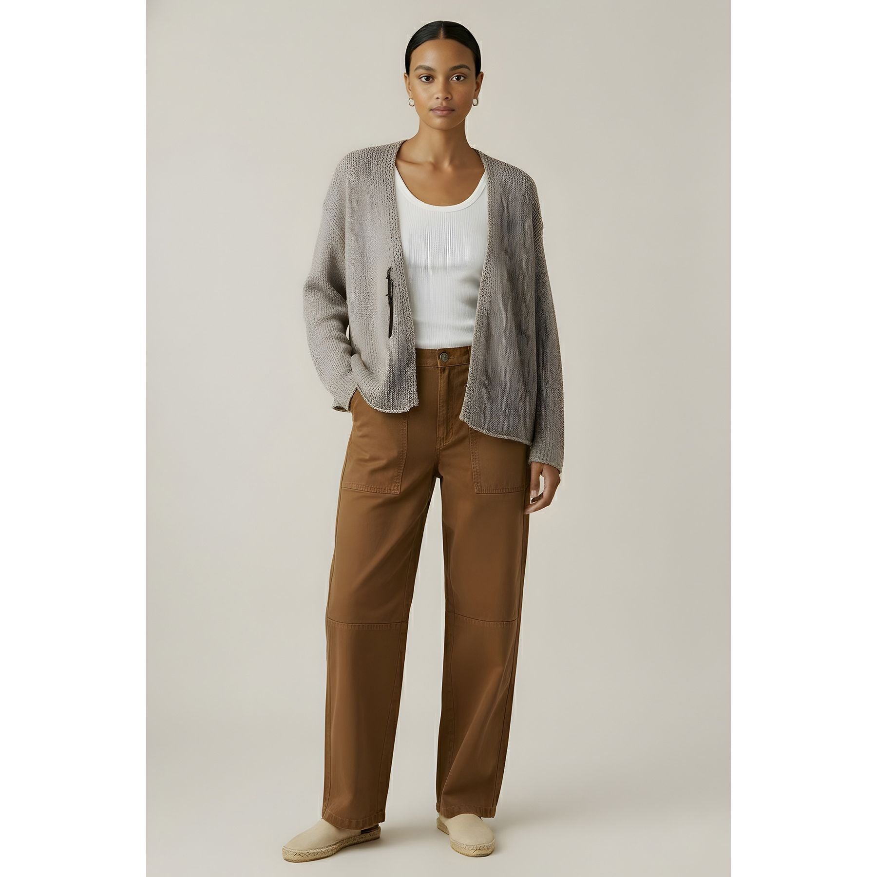 Velvet by Graham & Spencer Quinnly Top in Stone