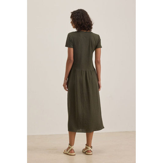 Velvet by Graham & Spencer Itza 100% Cotton Dress in Hedge
