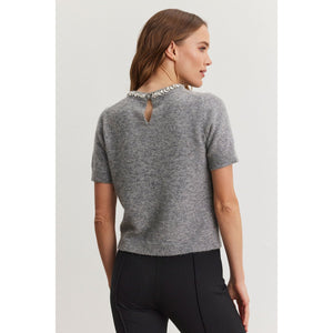 Velvet by Graham and Spencer Layton Cozy Alpaca Blend Top in Grey