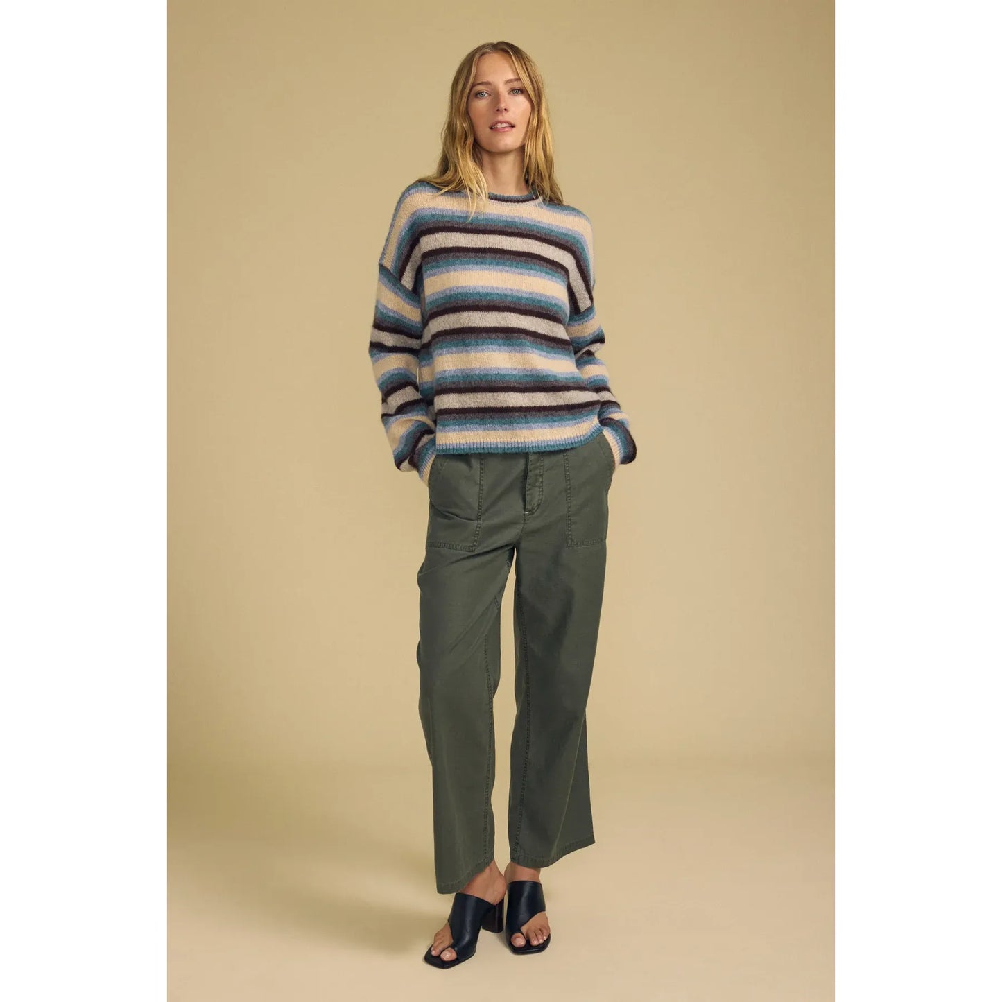 Velvet Mae Wool Cashmere Striped Sweater
