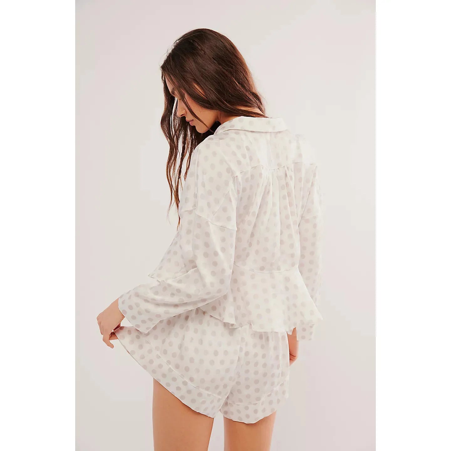 Free People Beauty Sleep PJ Set in White Combo