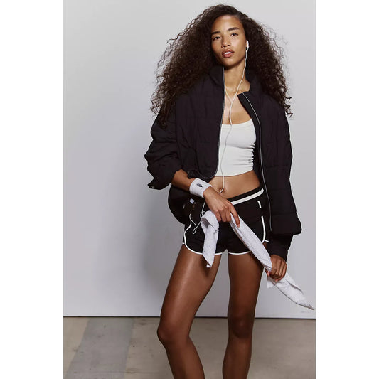 Free People Pippa Packable Puffer Jacket in Black