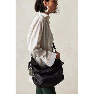 Free People We The Free Sabine Slouchy Bag in Washed Black