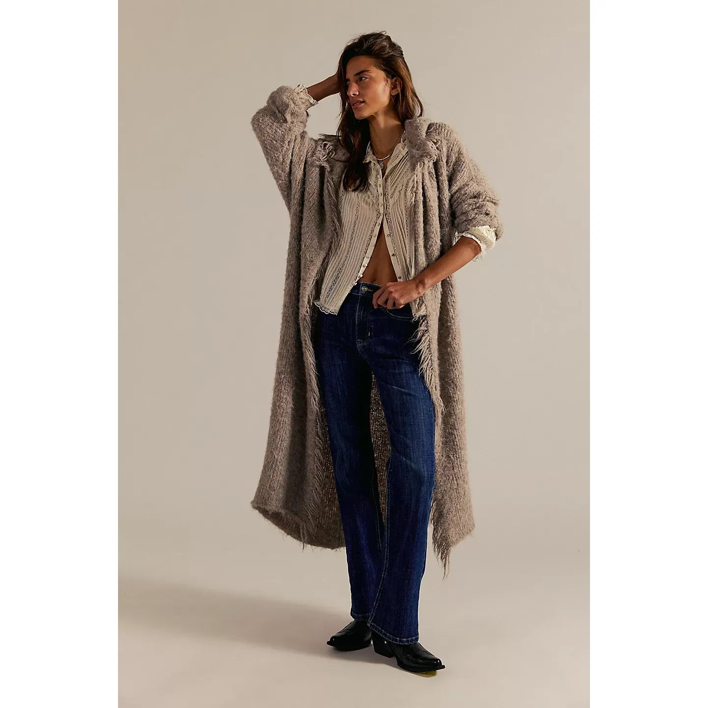 Free People Double Knot High Rise Straight Boot Cut Jeans