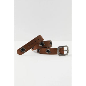 Free People Starcrossed Studded Belt in Bronze Age