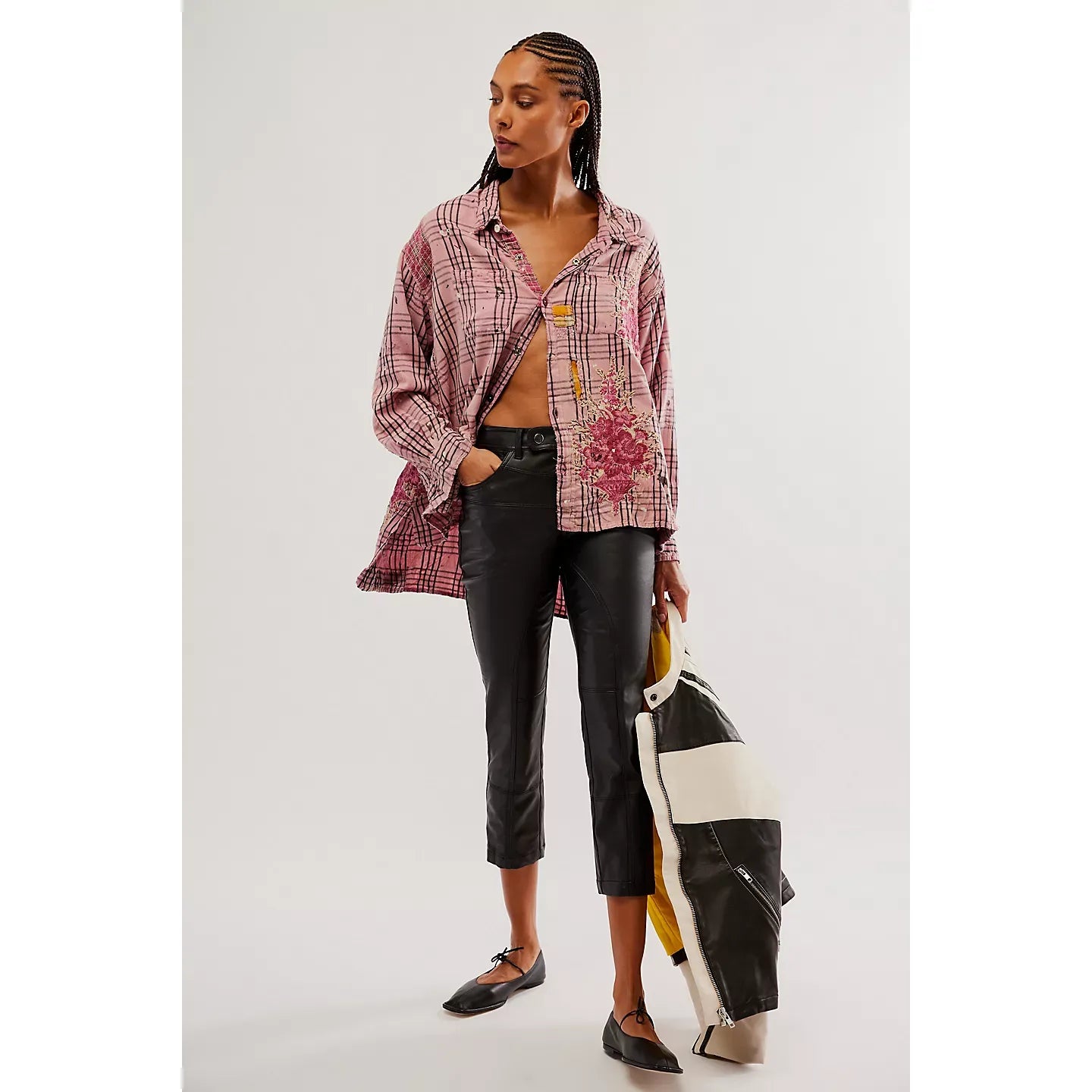 Magnolia Pearl Plaid Hearts Shirt in Pink