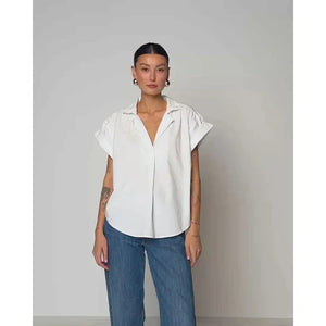 Nation Elliot Blouse in Optic White